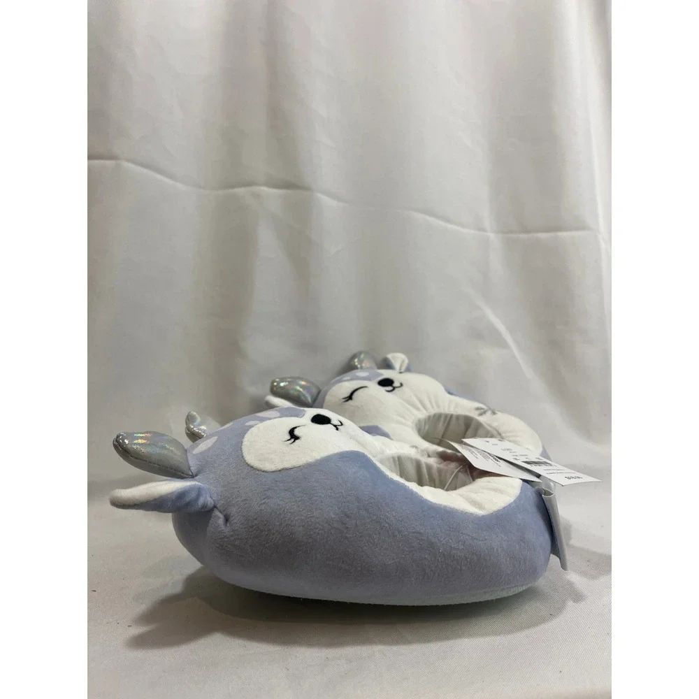 Squishmallows SQU Deer Blue Plush Character Slippers Kids Size 13/1 NWT